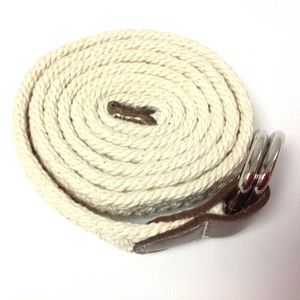 New Yarmouth Macrame Web Belt Beige Size L